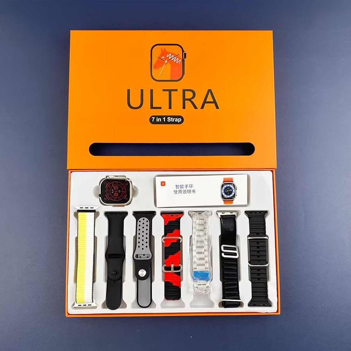 7 in 1 Smart Watch - 7 Straps Smart watch Ultra watch 8 for Gift - 7in1 Smart watch for Boys